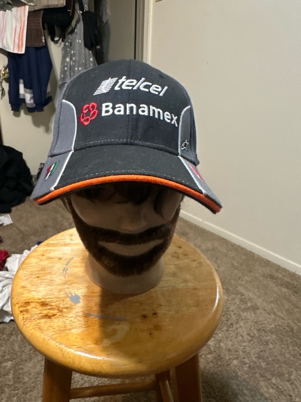 Vintage NASCAR racing “triple black” hat 90s